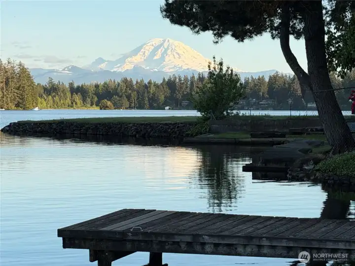 Mt. Rainier view from Dock