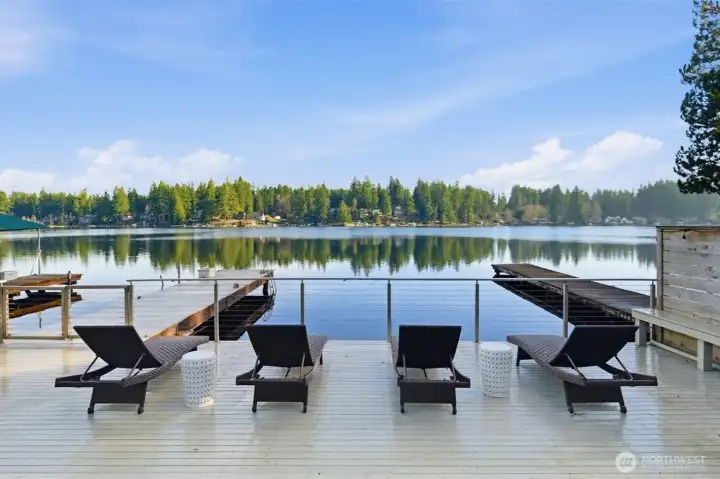 Winter view of deck/lake
