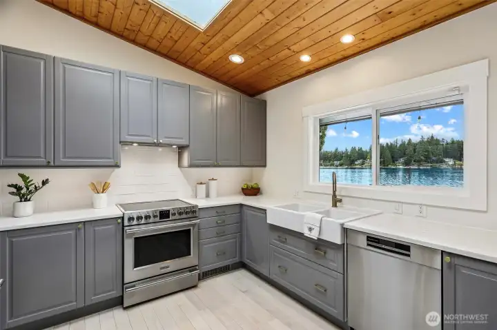 Lake views from kitchen