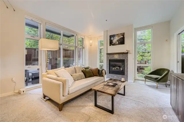 Living Room with Gas Fireplace