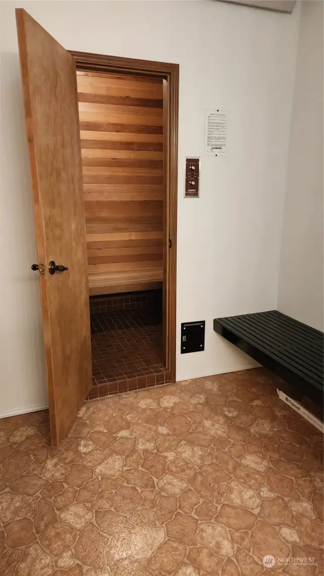 Clubhouse offers 2 Saunas, 2 bathrooms, 2 showers.