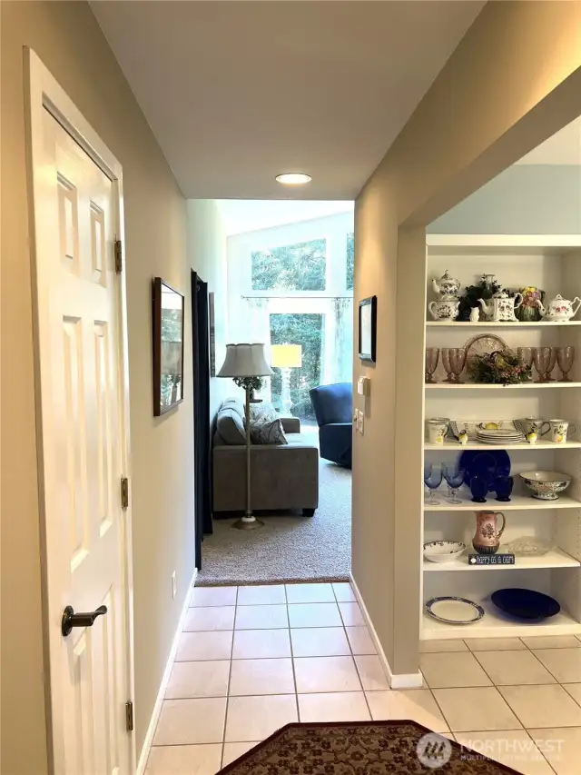 Main entrance has tile flooring that leads to the stunning living room and dining room.
