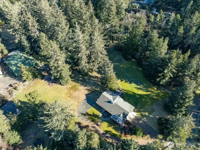 This gives you an aerial view of the house and property. Like a private park.