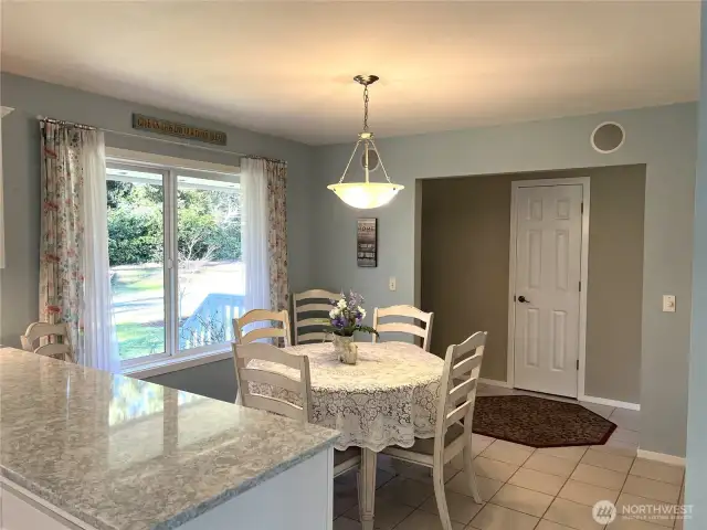 Dining room with room with natural light.