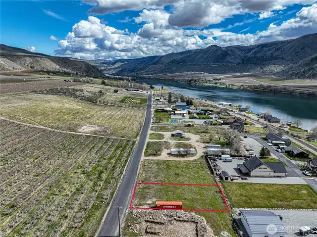 Boundary lines Approximate. Red Storage Container and trailers on two lots to left to be removed soon.