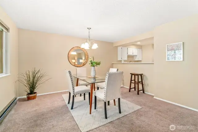 Dining area next to kitchen