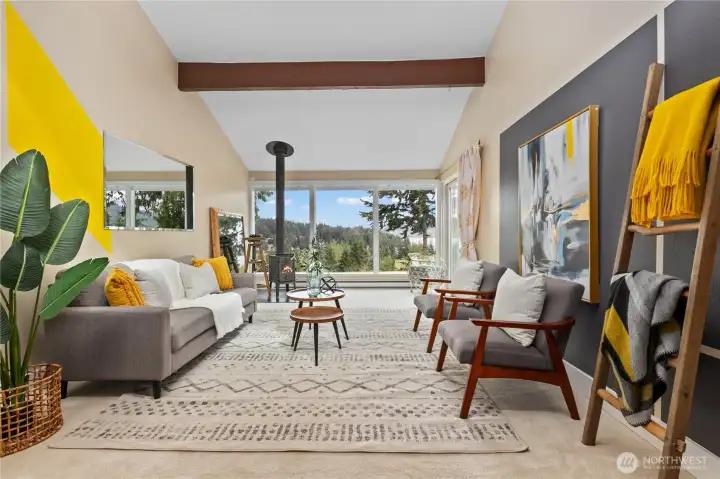 Step into vaulted ceilings and huge windows with stunning views