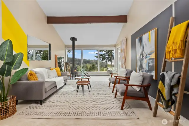 Step into vaulted ceilings and huge windows with stunning views