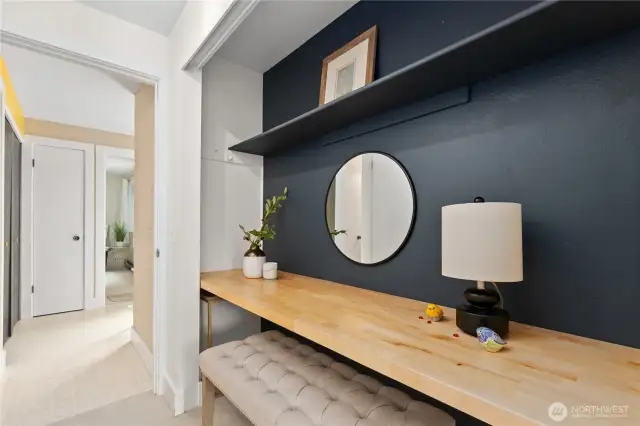 Desk space perfect for working from home or hobbies