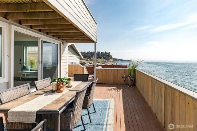 Enjoy many lazy afternoons on your deck.Looking south where you can walk the sandy beach for about 5 miles before you reach the end of Hastie Lake Road.