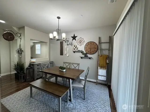 Lovely designated dining space