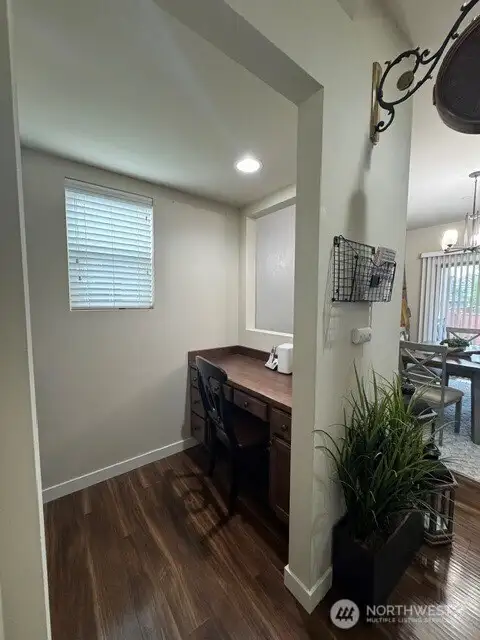 Office area off the dining room