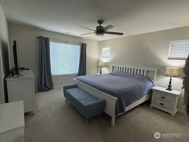Spacious primary bedroom