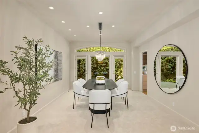 Updated and spacious dining room