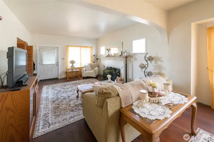 Classic pine hardwood floors throughout, adding warmth and timeless charm to every room.