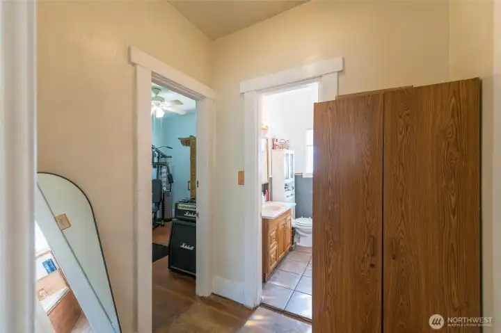 Private-feel setup with bathroom just steps from the bedroom.