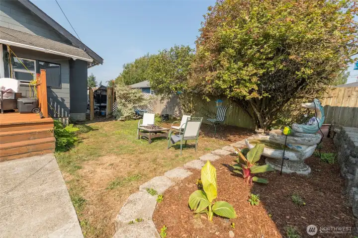 Private outdoor entertaining space while enjoying garden views.