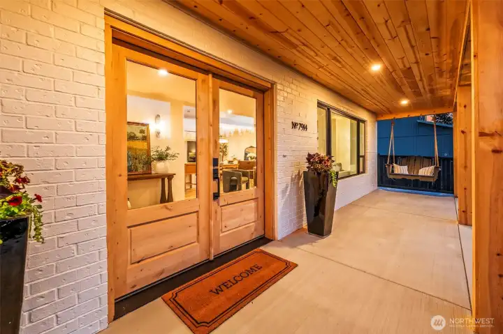 Double glass entry doors