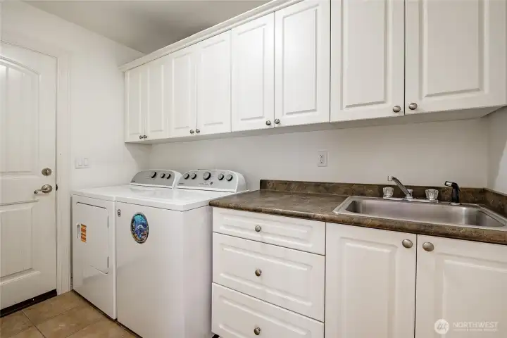Utility room leads to the garage