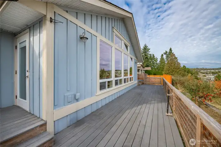 Oversized deck for outdoor enjoyment & entertaining