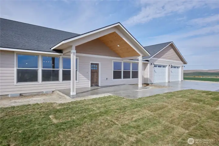 Covered entrance at front of home