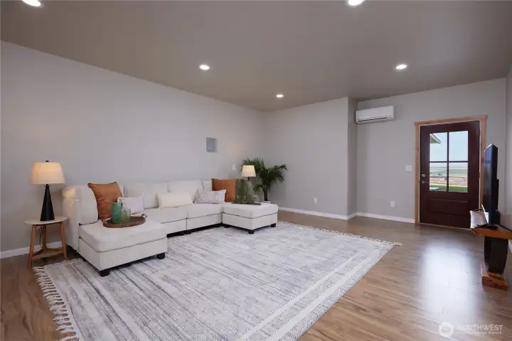 Largest Suite staged as an Entertainment room