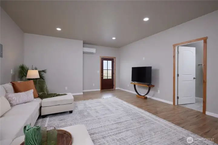 Largest Suite staged as an Entertainment room