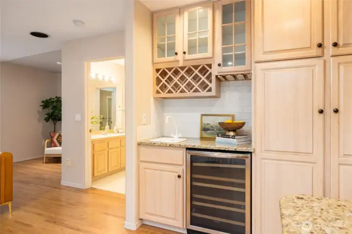 Wet Bar and Wine Fridge