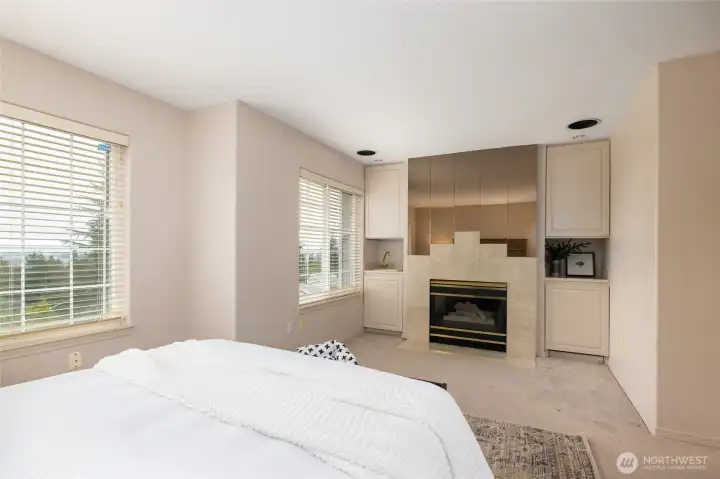 Fireplace in Primary