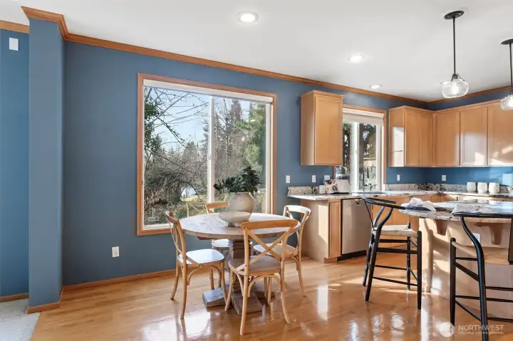 Kitchen with Eating Space and Built-In Desk Area
