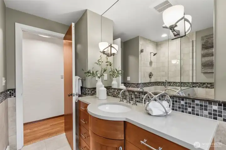 Full bath on main floor.