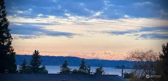 Views of the Olympic Mountains.