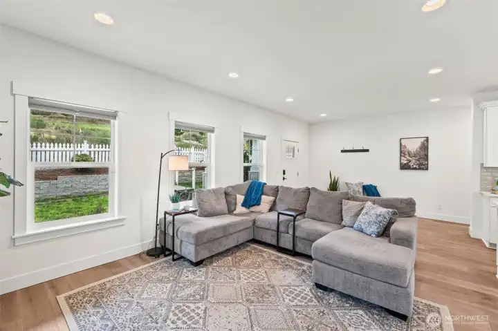 Windows on three sides of the house give you abundant light throughout