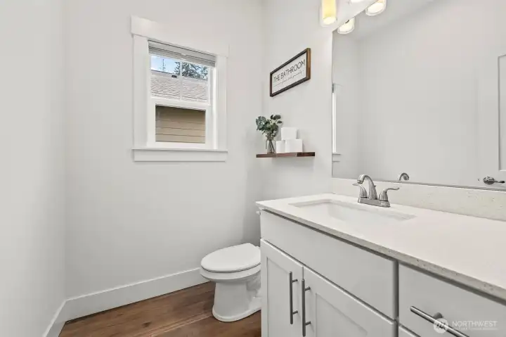 Main level guest half bath