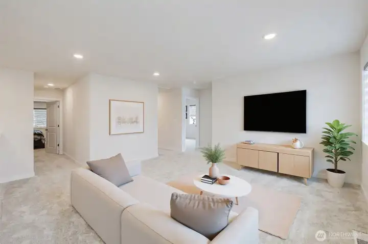 Loft upstairs- virtually staged