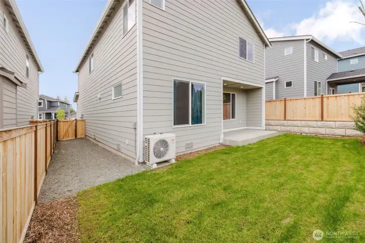 Backyard is a little more private without neighbors right behind you