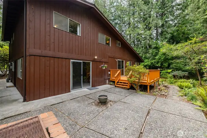 Back yard with firepit