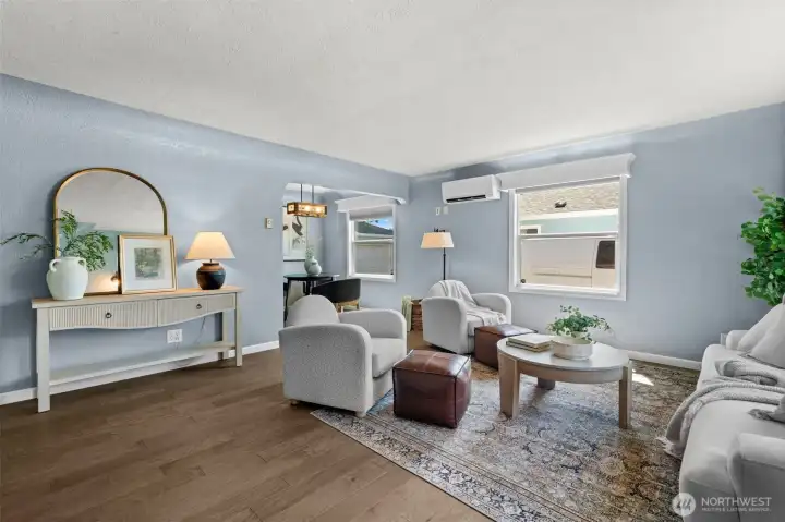 Cozy yet sophisticated, this inviting living area serves as the ideal gathering spot for family and friends.
