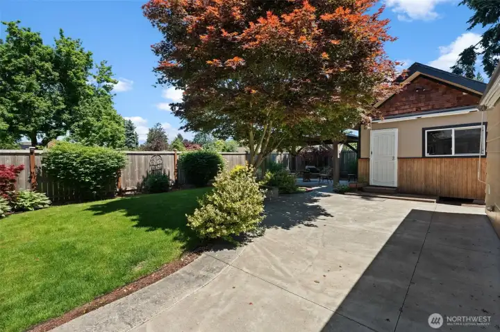 Venture outside through the backdoor to your beautiful private oasis!