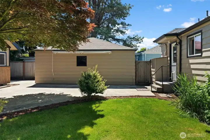 Enjoy a one car split garage, shared between the lot adjacent!