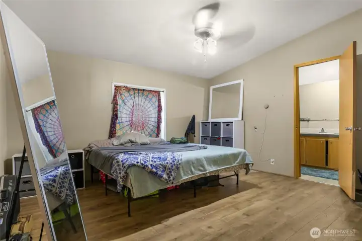 Primary bedroom with private bath