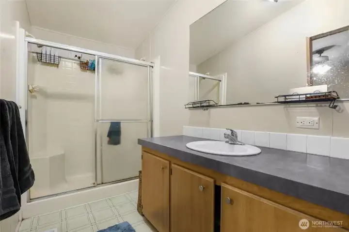 Bath for primary bedroom.