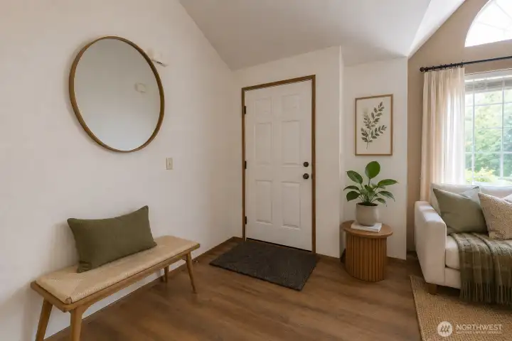 Entry-virtually staged