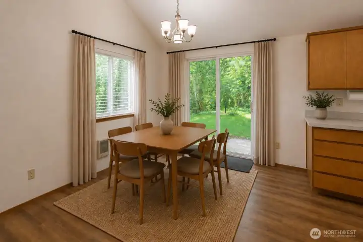 Dining room-virtually staged