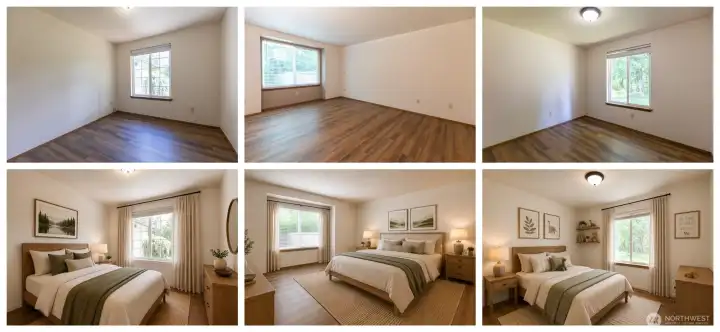 Bedrooms- virtually staged