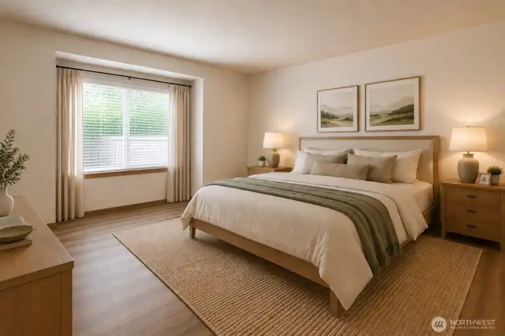 Primary bedroom-virtually staged