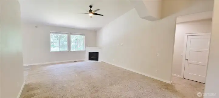 Huge living room with vaulted ceilings