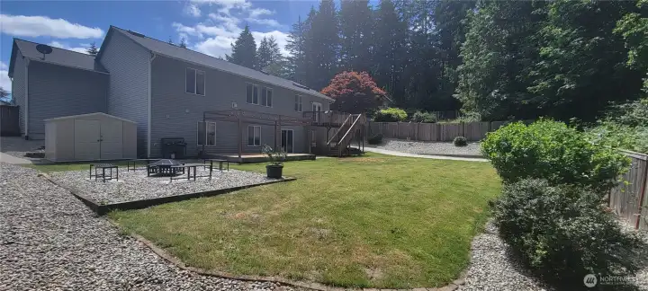 Big private back yard!