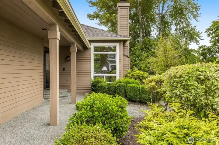 Professionally landscaped yard