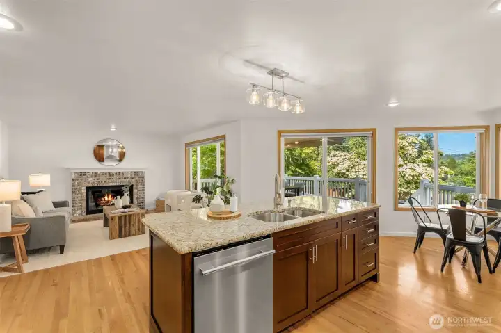 Open to family room